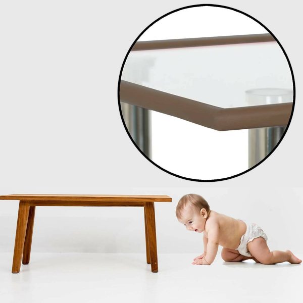 Safe-O-Kid Unique High Density L-Shaped 2 Mtr Long Edge Guard Strips- Brown Online Sale