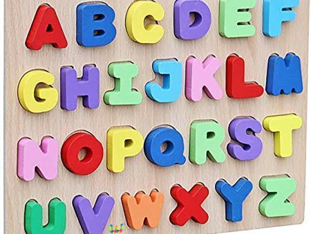 Webby Wooden Capital Alphabets Letters Learning Educational Puzzle Toy for Kids For Cheap