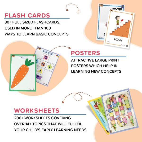 ClassMonitor All in One Nursery Learning Educational Kit with Free Mobile App includes 14+ Preschool Activities for kids of Age 2.5 - 3.5 Years Online Sale