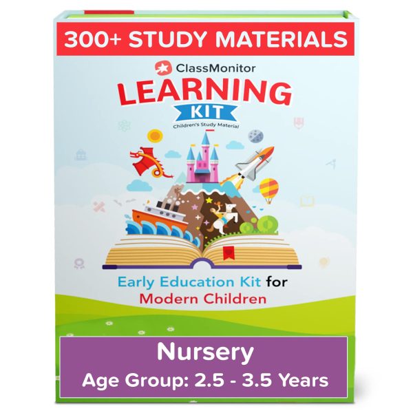 ClassMonitor All in One Nursery Learning Educational Kit with Free Mobile App includes 14+ Preschool Activities for kids of Age 2.5 - 3.5 Years Online Sale