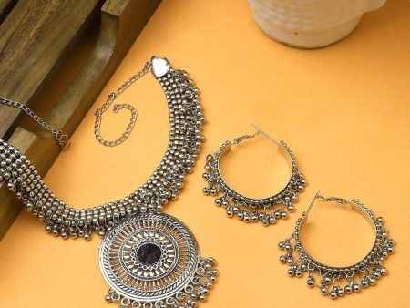 Cardinal Oxidized Silver-Toned Long Women Jewellery Set Hot on Sale