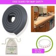 Safe-O-Kid Unique High Density L-Shaped 2 Mtr Long Large 1 Edge Guard Strips - Black Online Sale