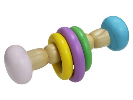 Matoyi Classic Wooden Dumbbell Rattle For Babies Online Hot Sale