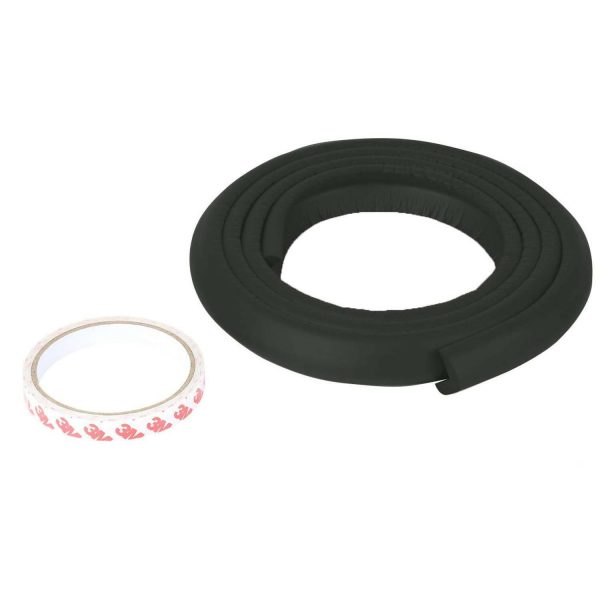 Safe-O-Kid Unique High Density L-Shaped 2 Mtr Long Large 2 Edge Guard Strips - Black on Sale