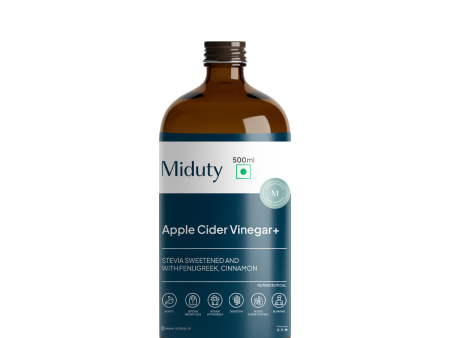 Miduty by Palak Notes Apple Cider Vinegar Stevia sweetened With Fenugreek Cinnamon on Sale