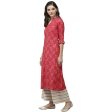 Anubhutee Women Printed Pink Kurta with Palazzos Supply