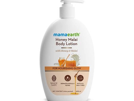 Mamaearth Honey Malai Body Lotion with Honey & Malai for Nourishing Glow Supply