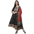 Anubhutee Women s Black Kurta Palazzo with Dupatta Set Cheap