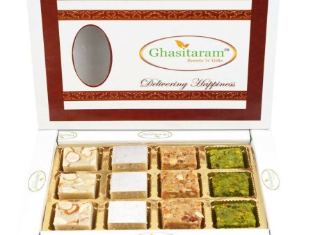 Ghasitaram Assortment of Pure Kaju Badam Pista & Walnut Barfis Online Hot Sale