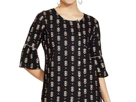 Anubhutee Women s Black Straight Kurti Online now