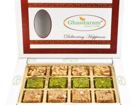 Ghasitaram Assortment of Premium Barfis Pista, Walnut & Pine Nuts Supply