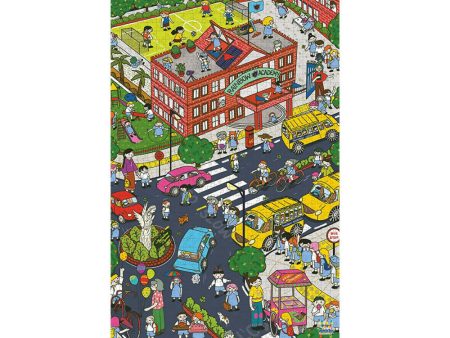 Webby Wooden After School Illustration Jigsaw Puzzle-1000 Pcs Online