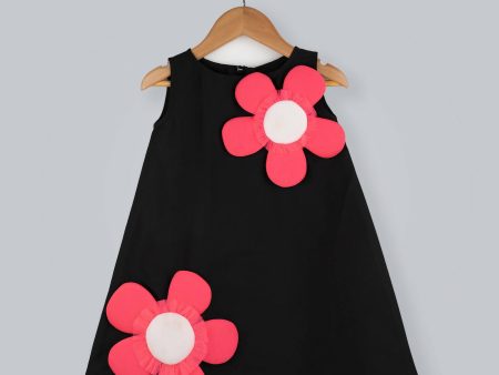 Pink Cow Fashions Black & Pink Dress With Embellishments on Sale