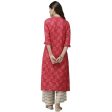 Anubhutee Women Printed Pink Kurta with Palazzos Supply