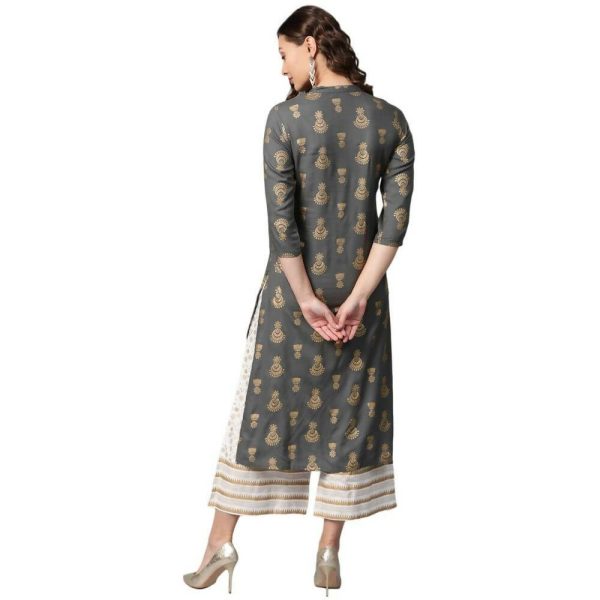 Anubhutee Women Printed Grey Kurta Set with Palazzo Supply