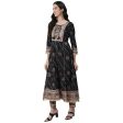 Anubhutee Women s Black Kurta Palazzo with Dupatta Set Cheap