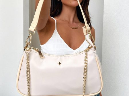 Peta + Jain Rosalia Shoulder Bag With Chain - Beige Sale